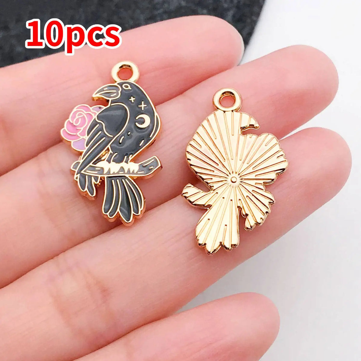 Mix 10/20 pcs of Alloy Enamel Halloween Charms Pendants, Suitable for DIY Necklace, Earring, Keychain Jewelry Making Accessory.