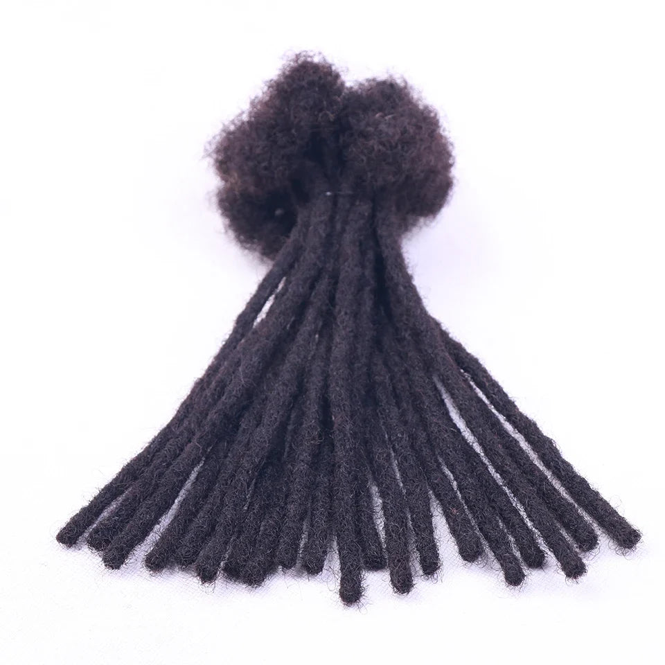 Brazilian Human Hair Dreadlocks Crochet Braids | Kinky Loc Extensions 0.6-0.8cm