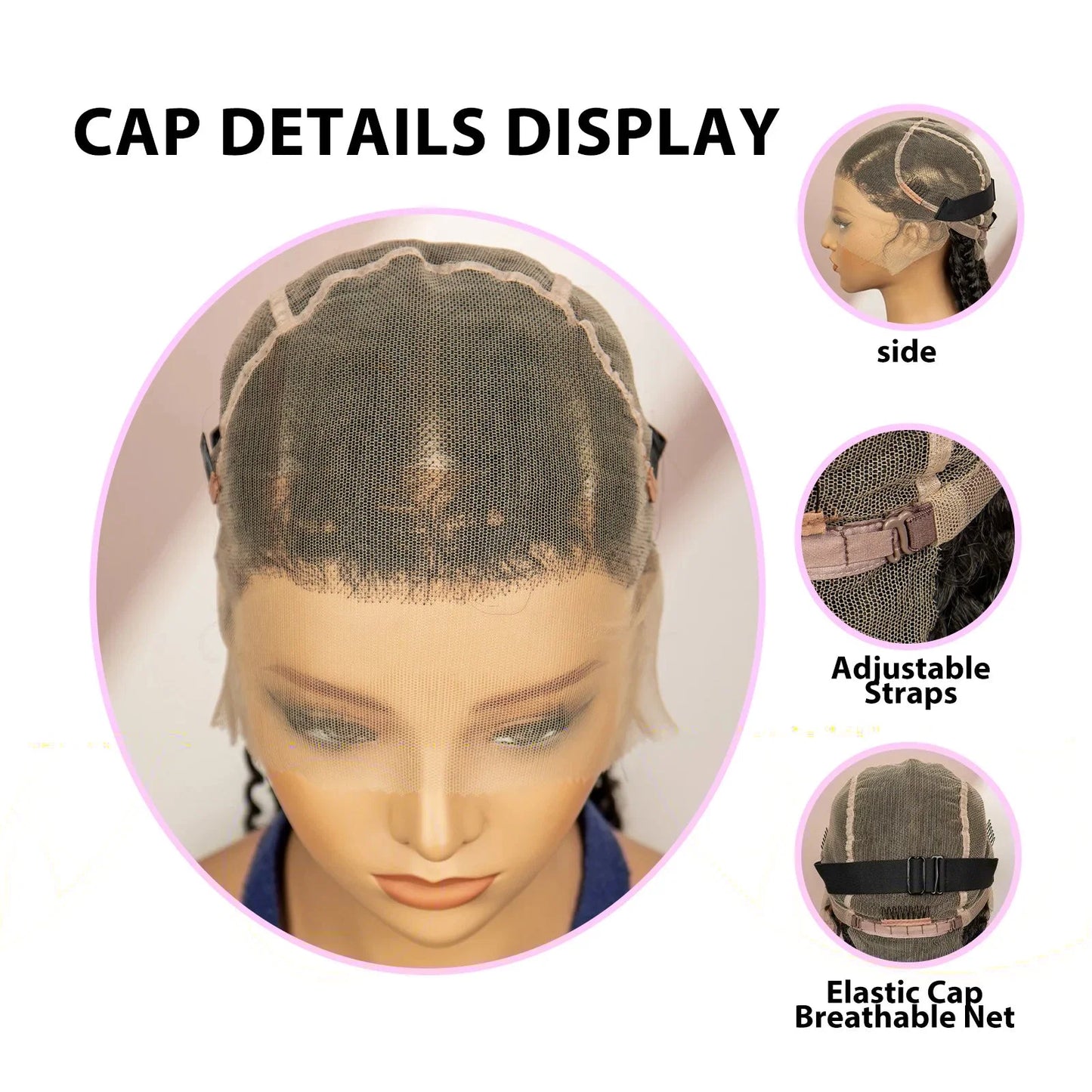 34" Cornrow Braided Wig | Full Lace | Baby Hair | Boho Braids | Kanekalon Synthetic