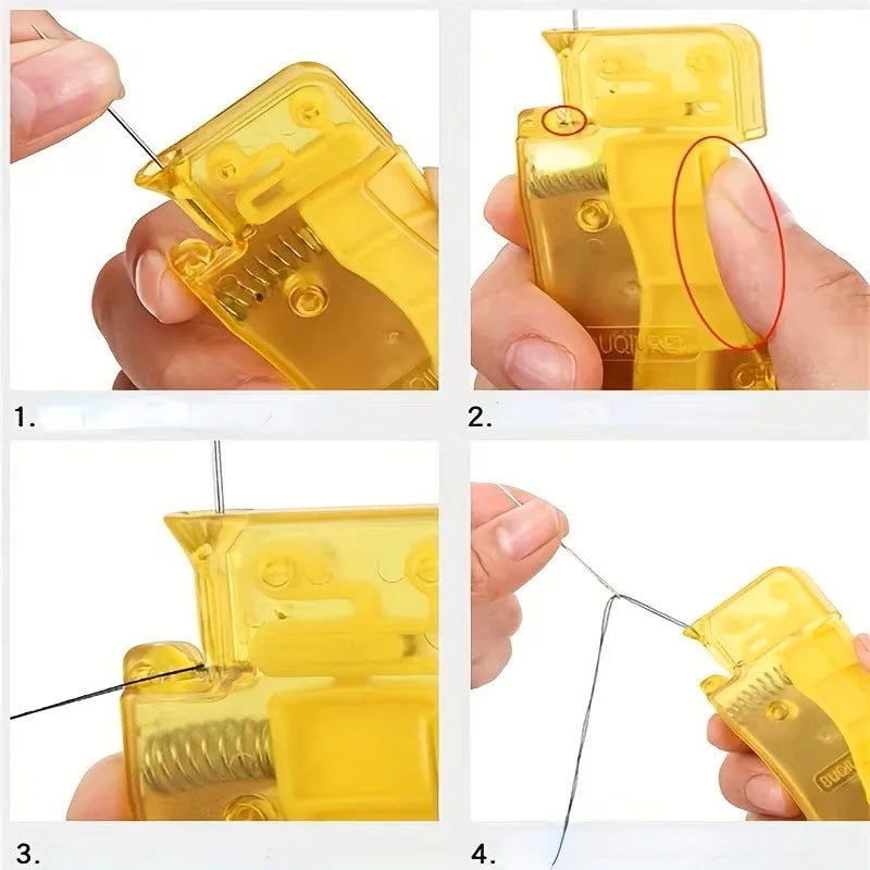 Automatic Needle Threader for Sewing DIY Crafting and Home Sewing Supplies Quick Threading Tool for Hand Sewing