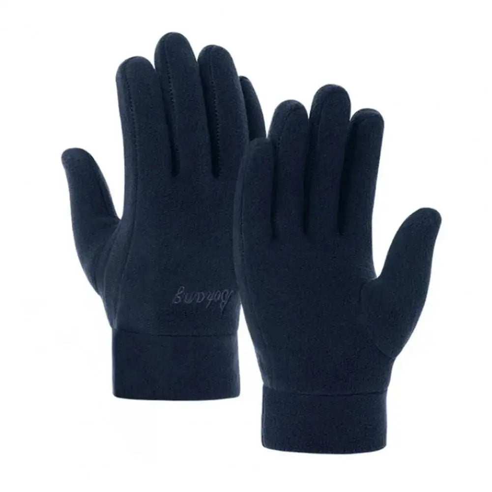 1 Pair Winter Polar Fleece Gloves Men Women Warm Outdoor Cycling Driving Gloves Windproof Non-Slip Soft Thickened Male Gloves
