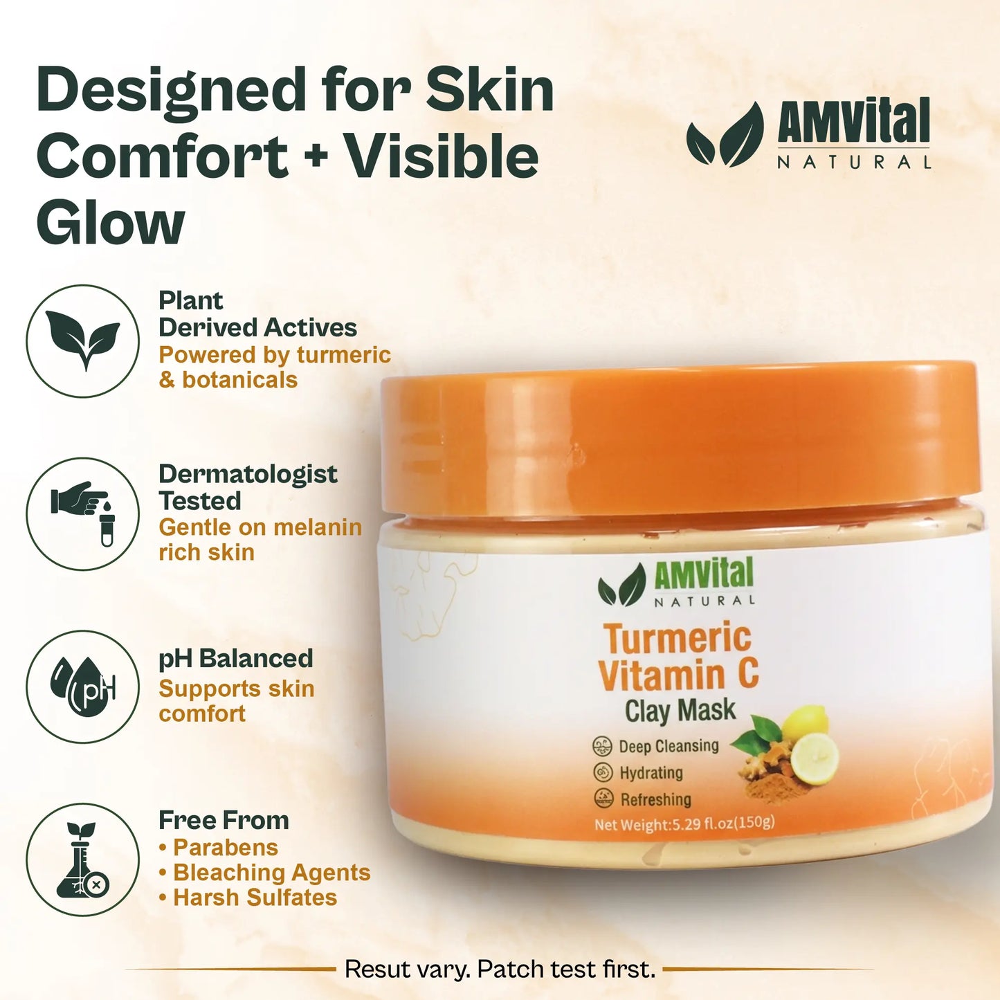 AMVital Turmeric Vitamin C Clay Mask