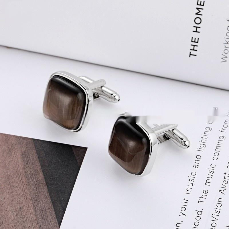 Opal Cufflinks French Business Ornament