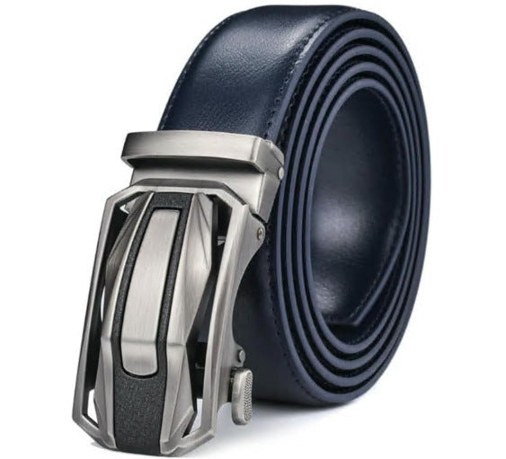 Mens Cowhide Double-Layer Cowhide Stylish Business Casual All-Match Belt For Trousers
