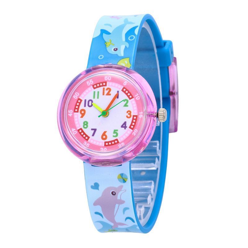Cute Cartoon Transparent Silicone Children's Watch