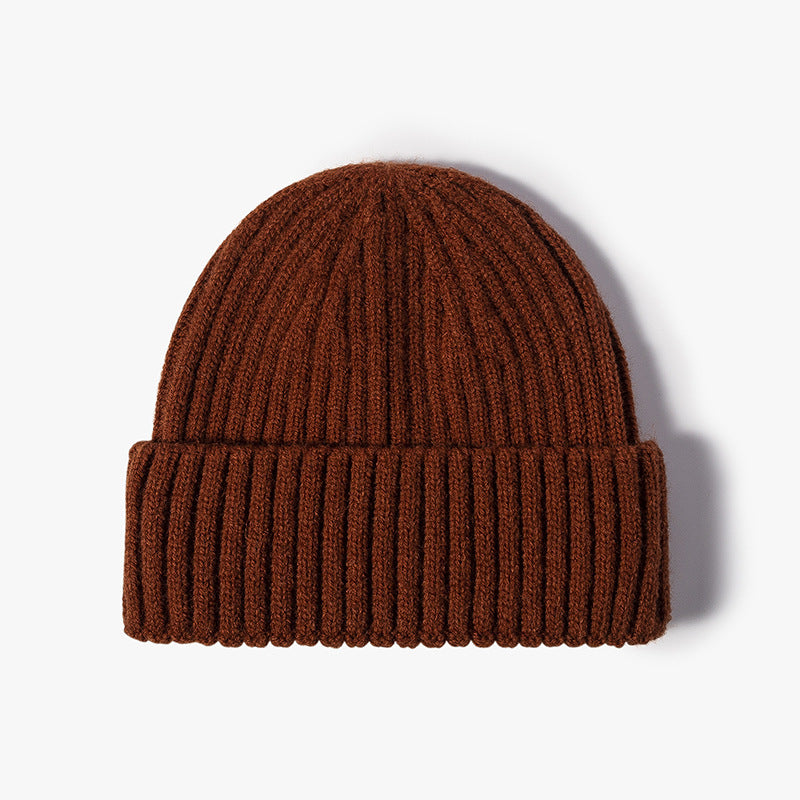 Knitted Cuff Short Fisherman Hat Mens Womens Winter Warm Beanie