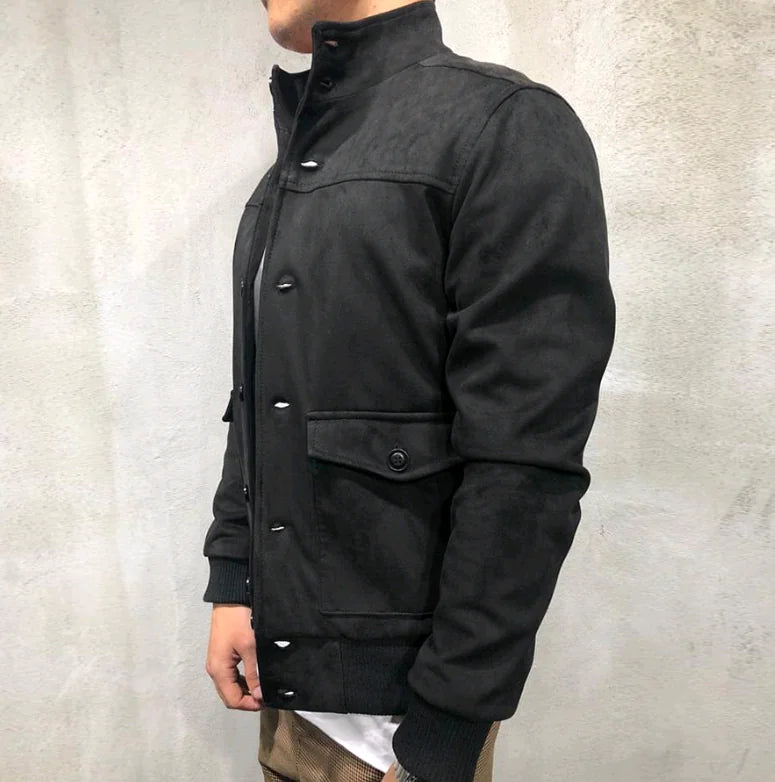 Style Loft Collection Hardin County Suede Button Up Jacket