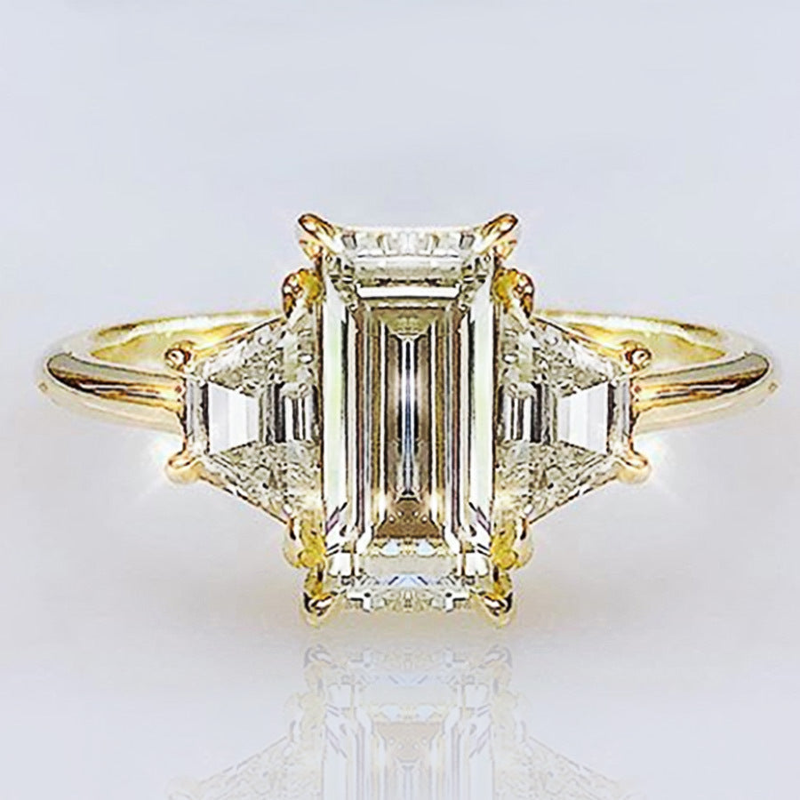 Square Zircon Wedding Ring