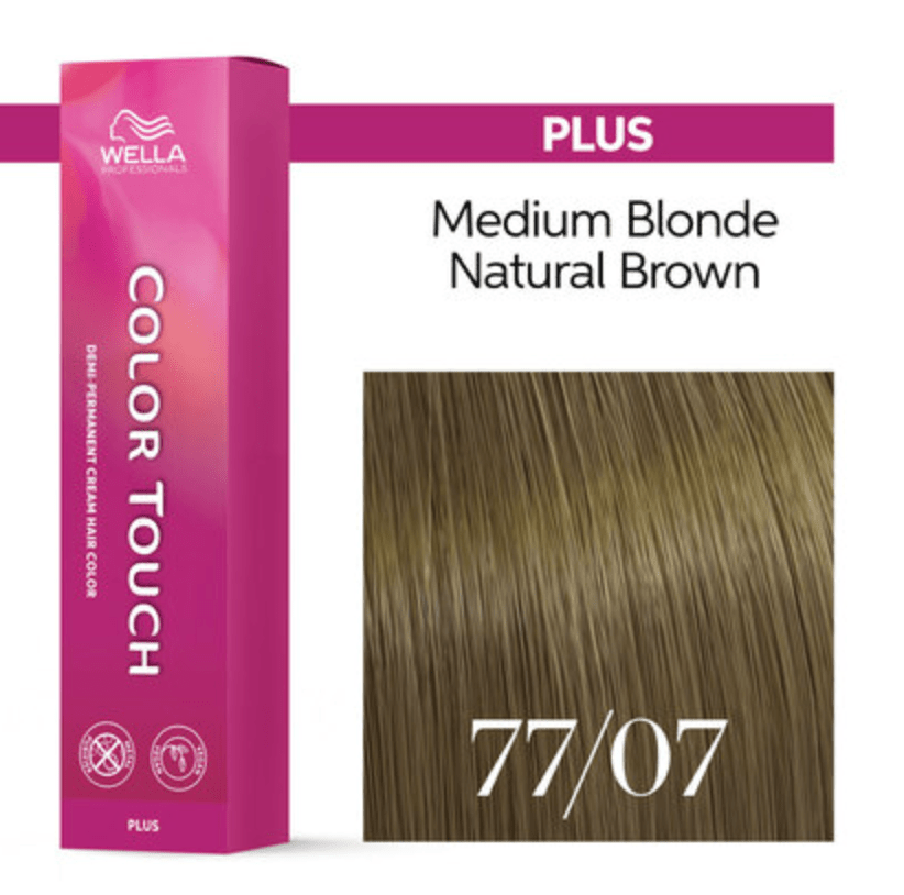 Color Touch Plus Demi-Permanent Color - 77 07 Intense Medium Blonde-Natural Brown by Wella for Unisex