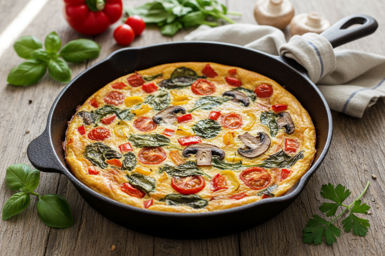 Rustic Vegetable Frittata Recipe - Digital Download