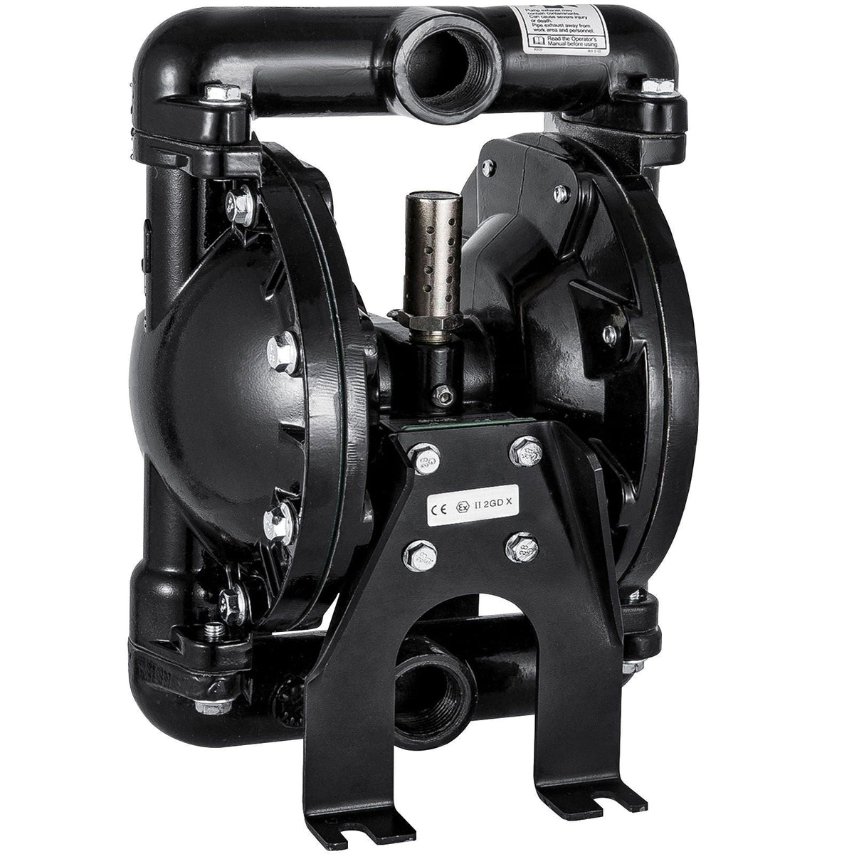 Air-Operated Double Diaphragm Pump 1 inch Inlet Outlet Aluminum 35 GPM Max 120PSI for Industrial Use, QBY4-25LF46-1inch-35