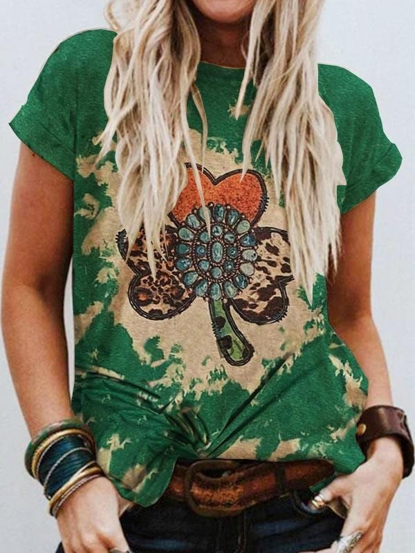 Women's Loose And Casual Fashion Fresh Print T-shirt