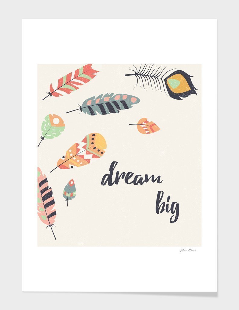 Dream big tribal feathers Frame | Home Decor | Kitchen + Metal