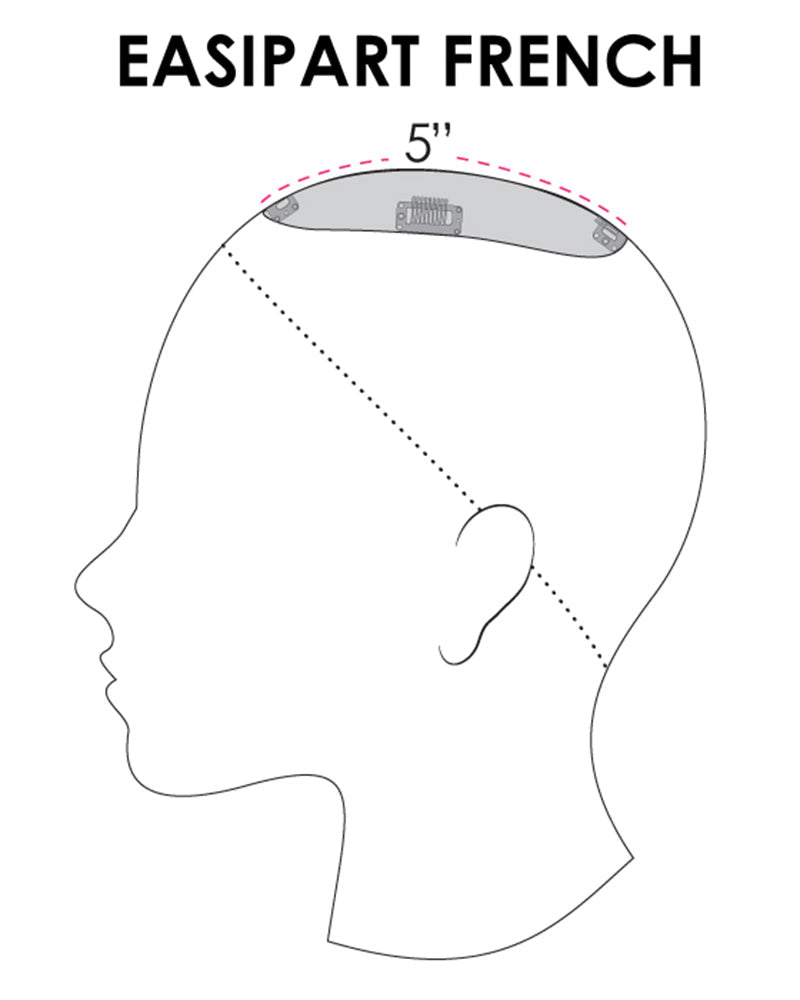 EasiPart French 18 inch | Monofilament Remy Human Hair Topper by Jon Renau