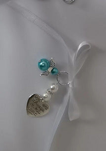 Bow Knot Pearl Winged Photo Pendant