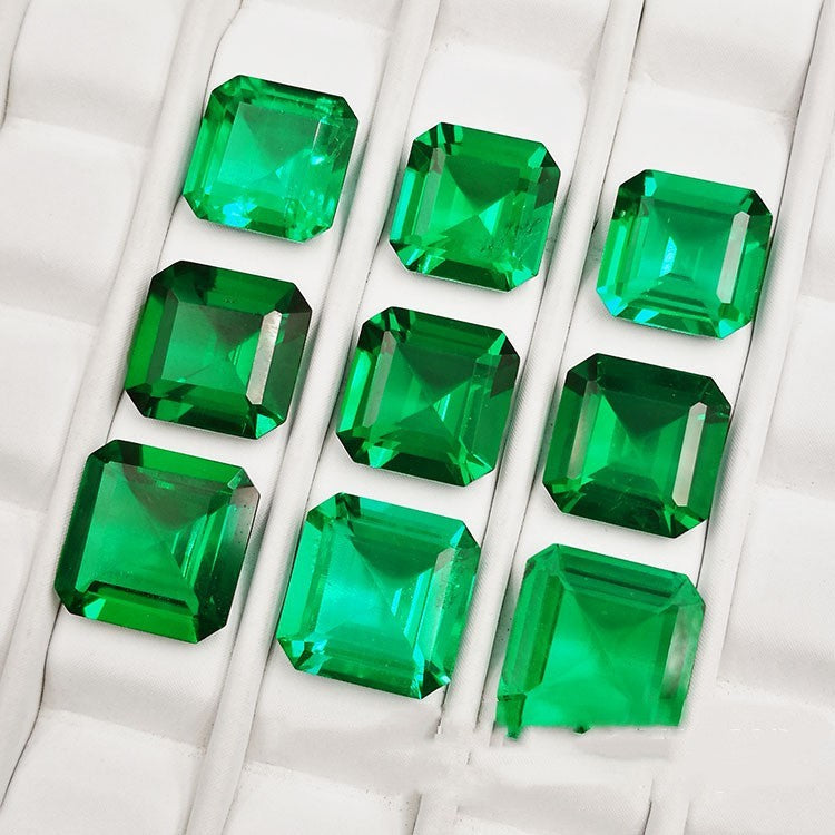 Synthetic Emerald Small Octagonal Bare Stone
