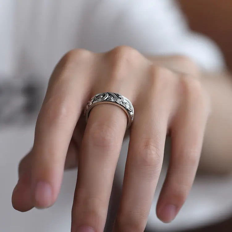Style Loft Collection 999 Sterling Silver Embossed Promising Success Cloud Ring