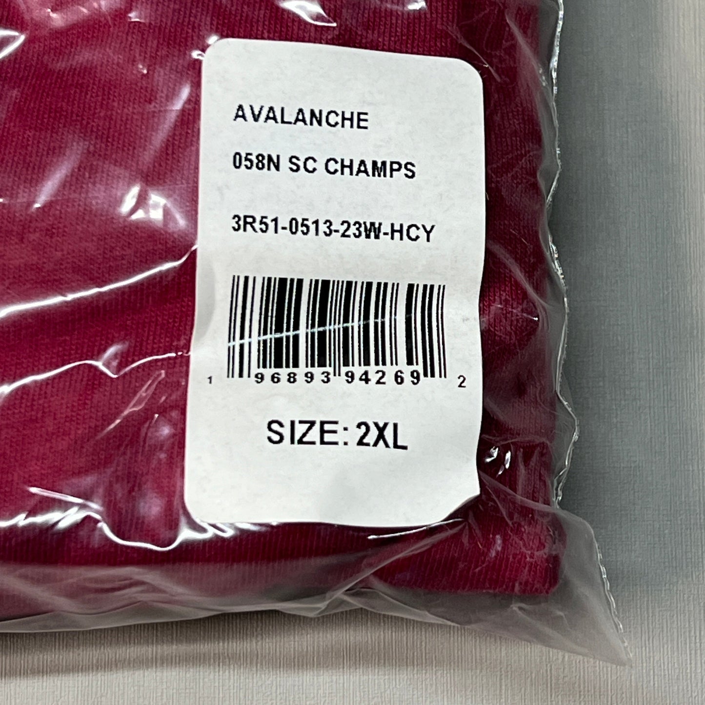 FANATICS 2022 Stanley Cup Champions Colorado Avalanche Long Sleeve T-shirt Sz 2XL Burgundy 058N SC Champs (New)