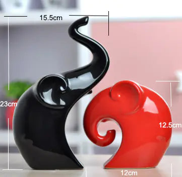 Style Loft Collection Artistic Treasures Ceramic Elephants
