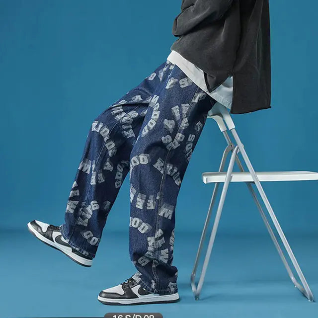 Style Loft Collection Unisex Get Like Me Loose Fit Denim Pants