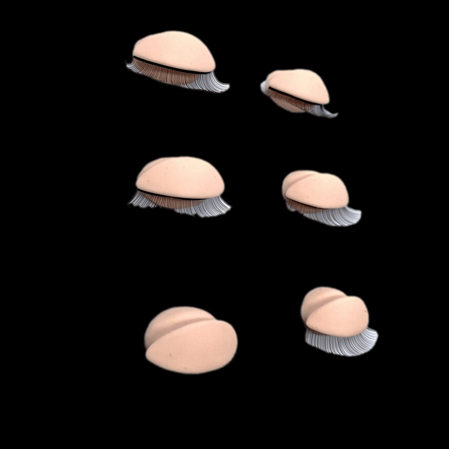 Lashes Training Head Eyes replacement Set of 3 pairs