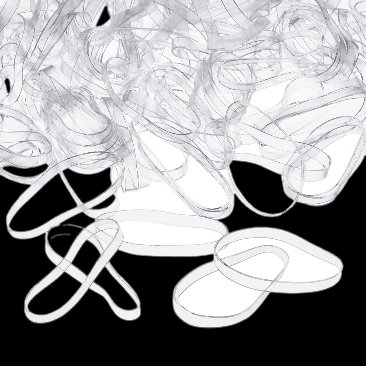LQQKS Elastic Rubber Band 300 pcs -Clear