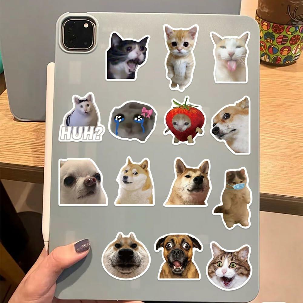 50PCS Funny Meme Vinyl Waterproof Stickers for Water Bottles Laptop Computer