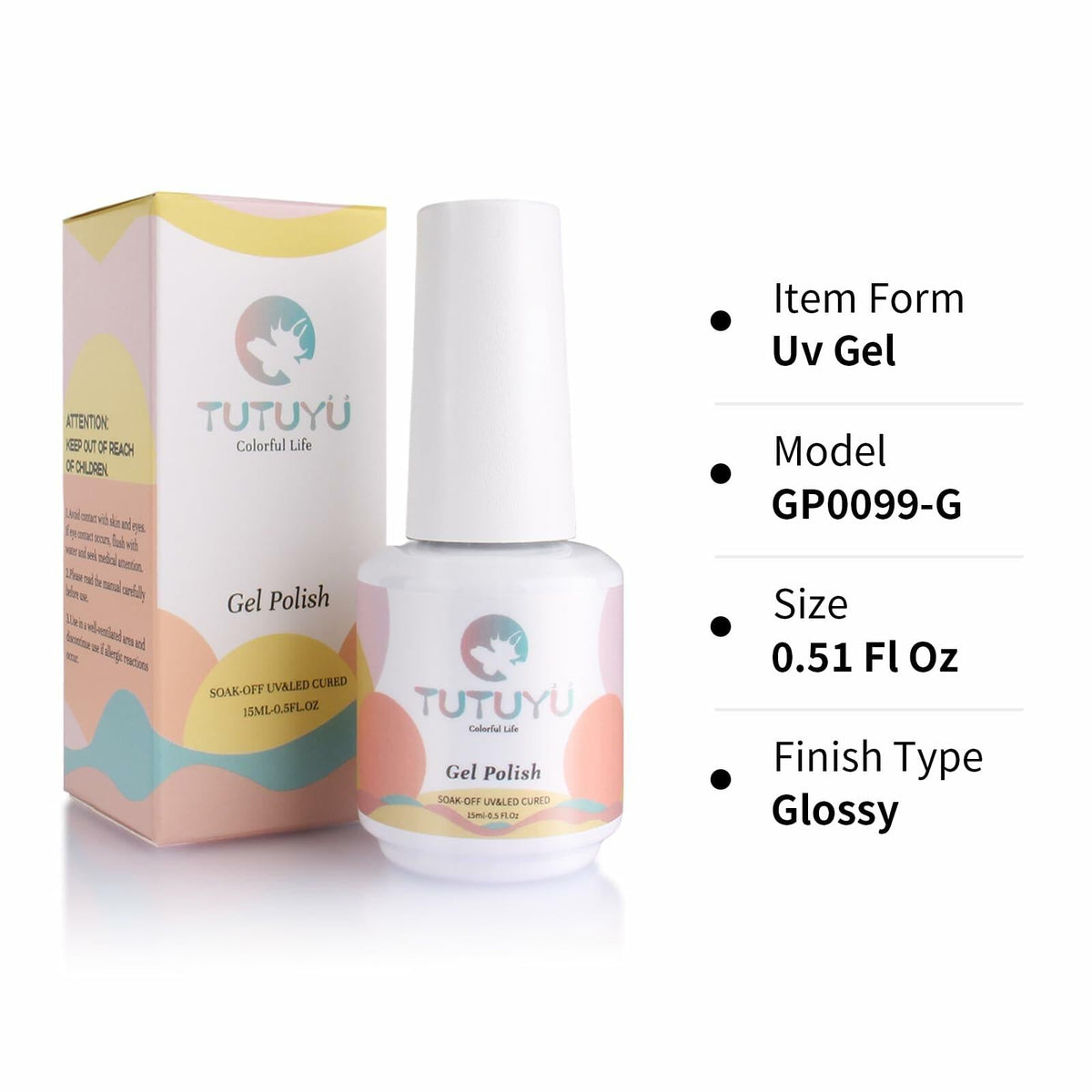 TUTUYU Dark Green Pearl Gel Nail Polish 0.51 fl oz GP0024 Shimmer