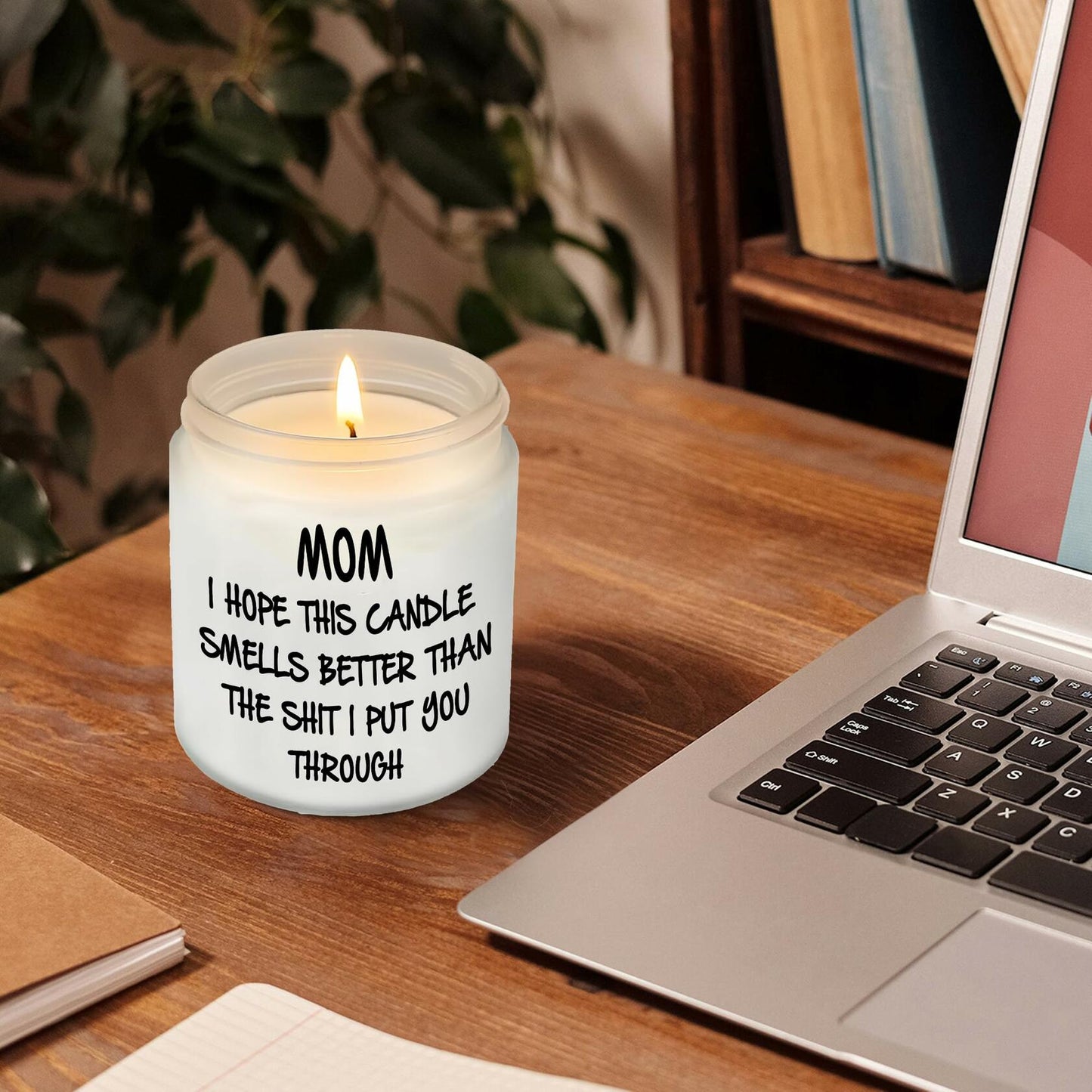 Unique Lavender Scented Soy Candle Gift for Mom from Daughter 7oz