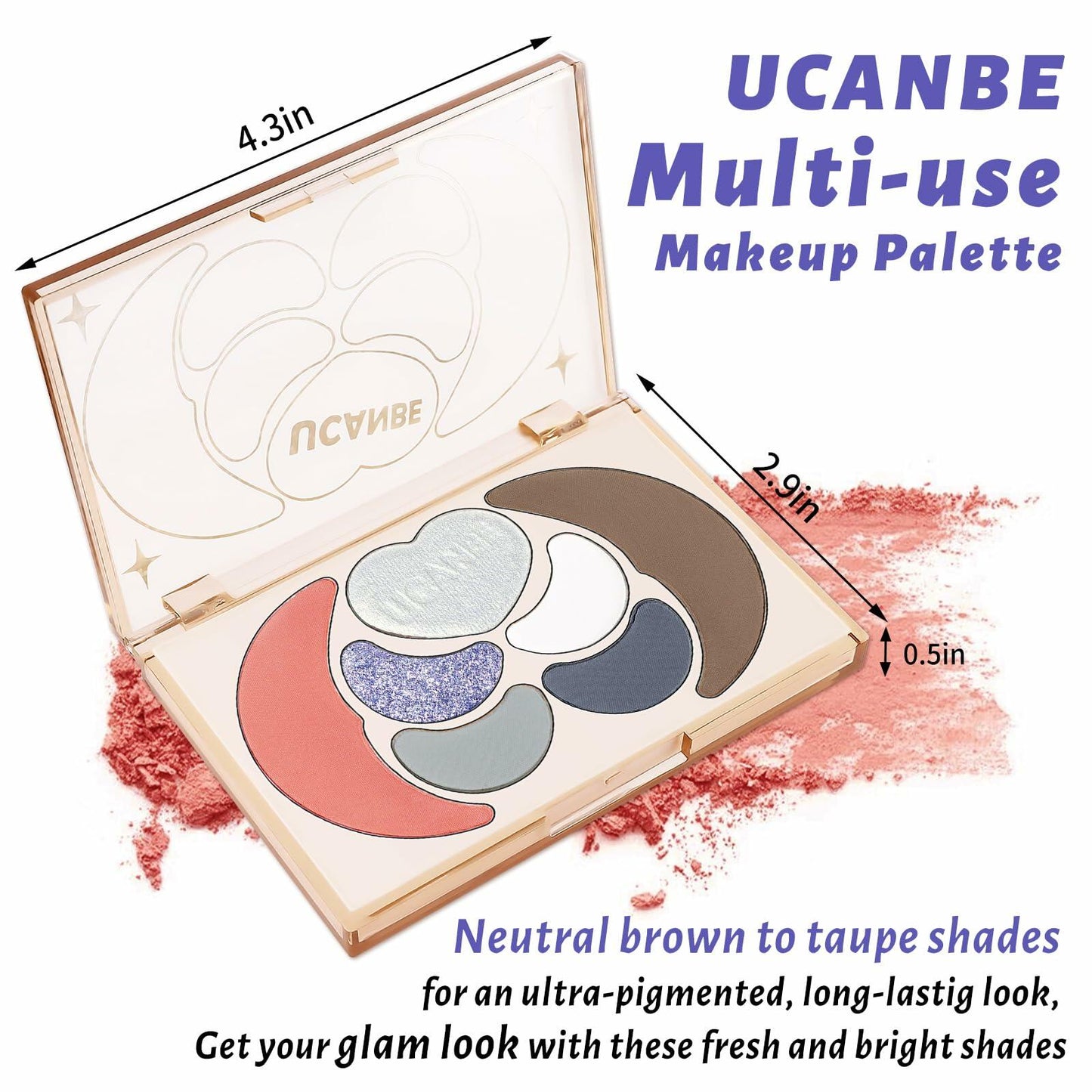 UCANBE All-In-One Makeup Kit 4 Eyeshadows 1 Blush 1 Bronzer 1 Highlighter