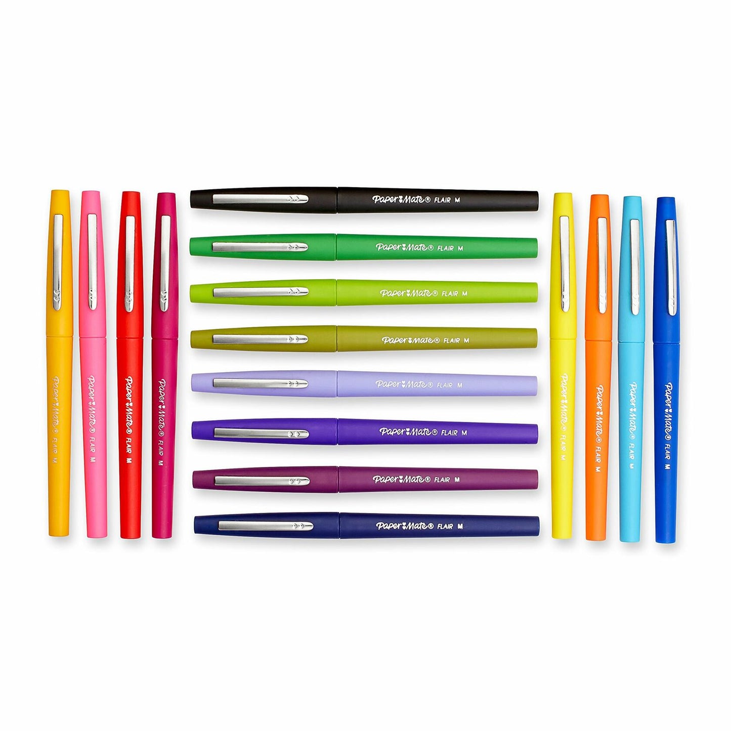 Paper Mate Point Guard Flair Porous Point Stick Pen Medium 16-Count Assorted