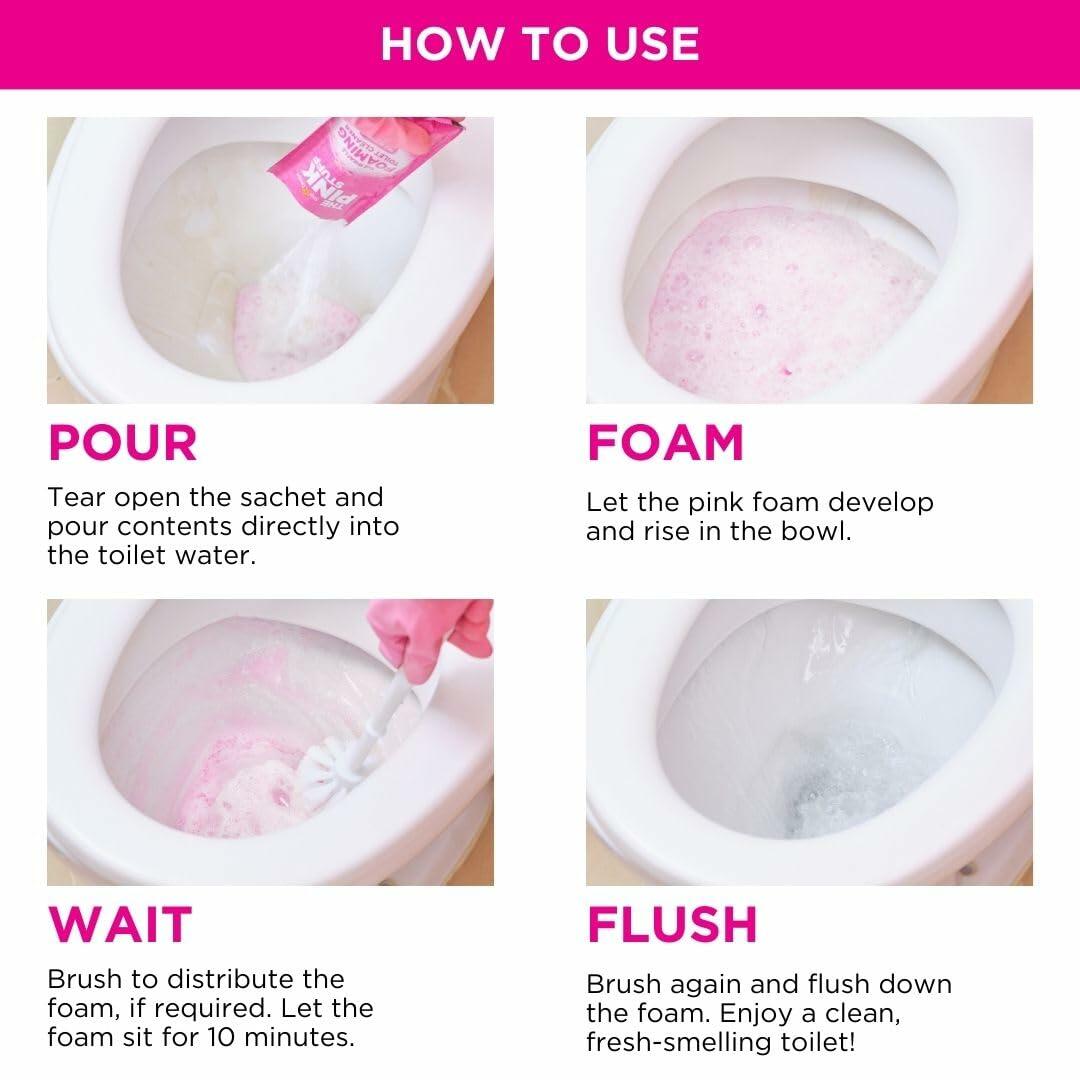 Stardrops Pink Stuff Miracle Power Foaming Toilet Cleaner Rhubarb 7oz 1 Pack