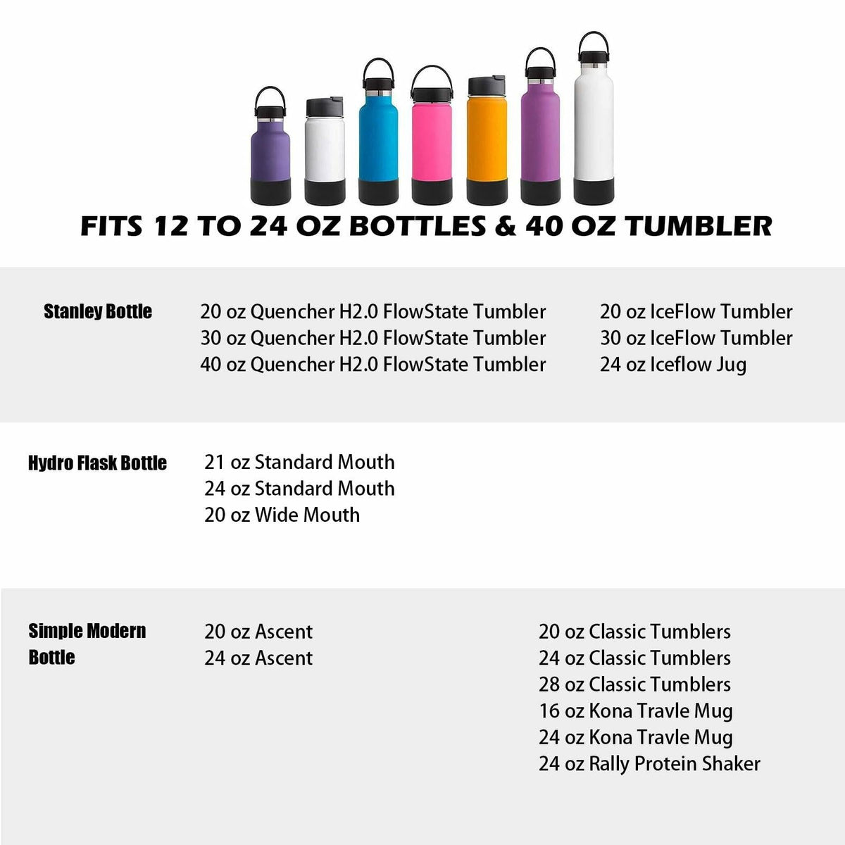 TFAK 2Pcs Light Green Silicone Boot for Stanley Quencher 30oz 40oz Hydro Flask