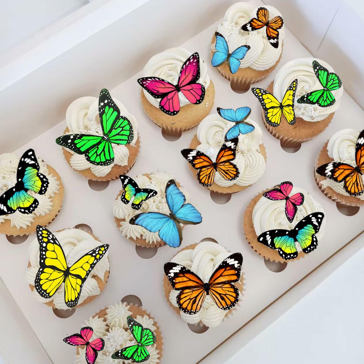Chockacake Edible Butterflies 34 Set Wedding Cake Party Decoration Mixed Color