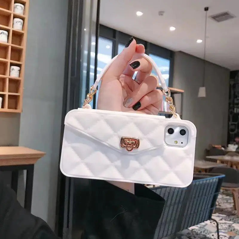 Luxury Women's Phone Case with Chain Lanyard