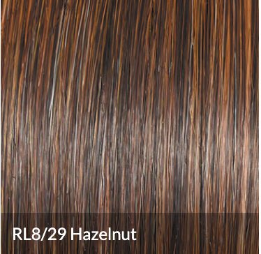 Raquel Welch Sheer Luxury Collection, Showrunner Mid-Length Layered Wig with Feather Lite Fiber Luxlite Cap Ll, Average, RL8/29 Hazelnut
