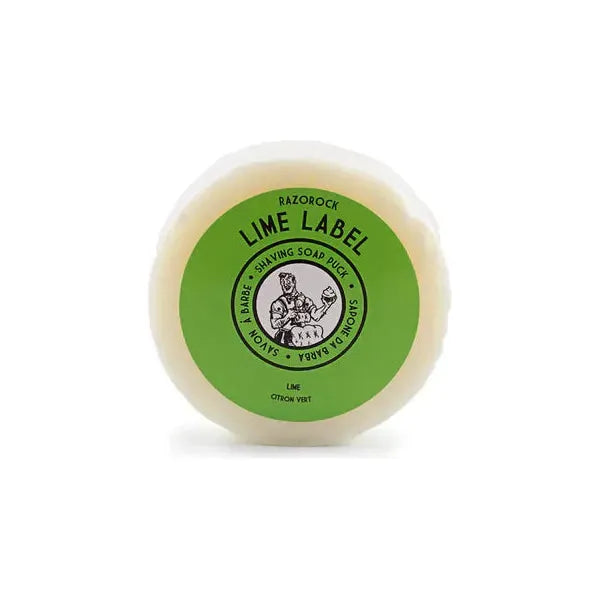 RazoRock Lime Label Shaving Soap Puck 100g