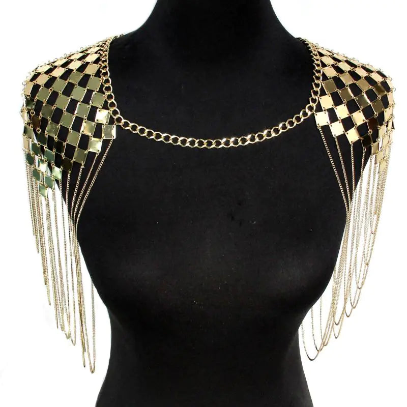 Style Loft Collection Diamond Metal Tassel Shoulder Chain