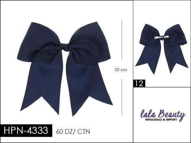 Large Cheer Bow-Navy