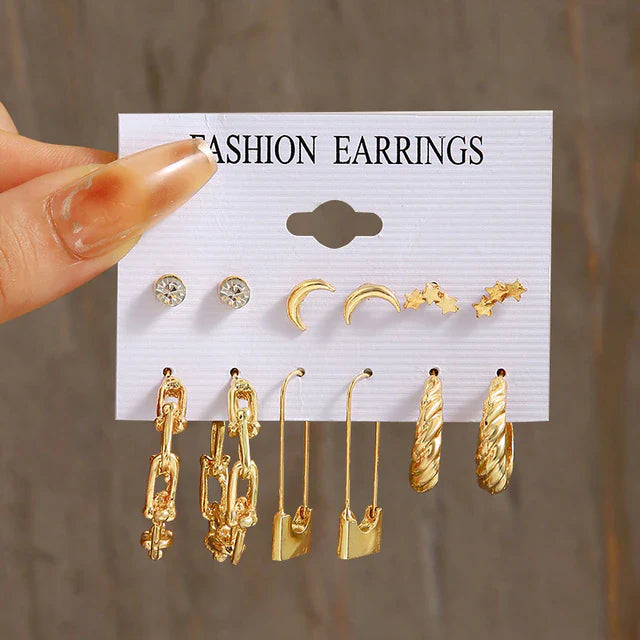 Fashion Earrings - Gold Safety Pins