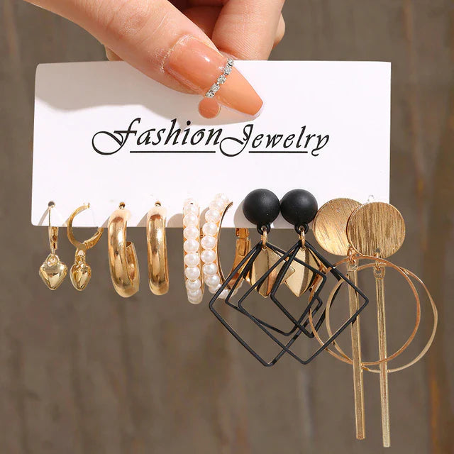 Fashion Earrings - Gold w/ Dangles