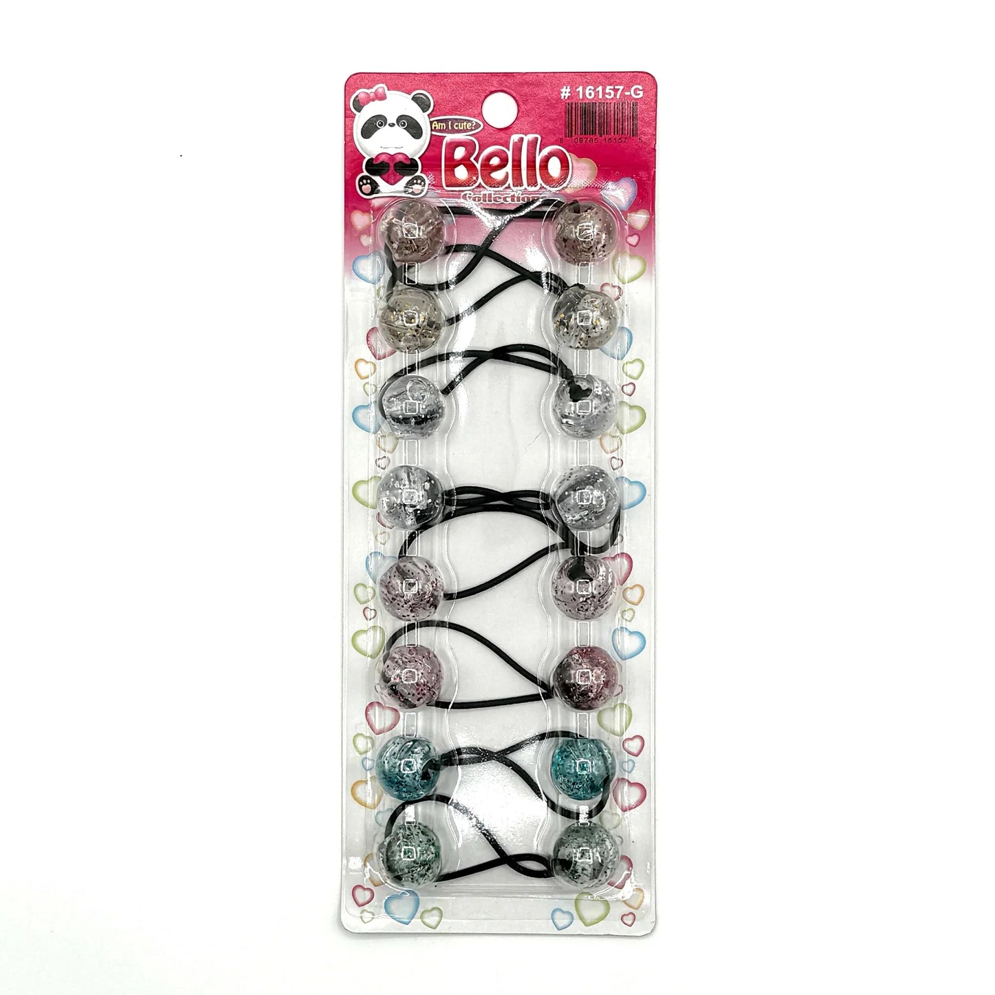 Bello Assorted Glitter Ponytail Holders