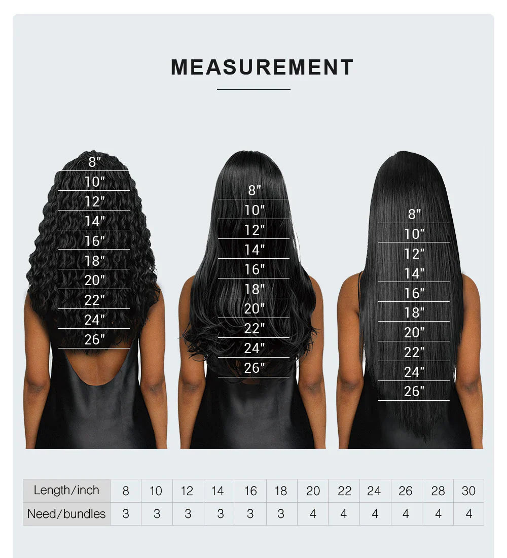 100% Human Hair, Deep Wave