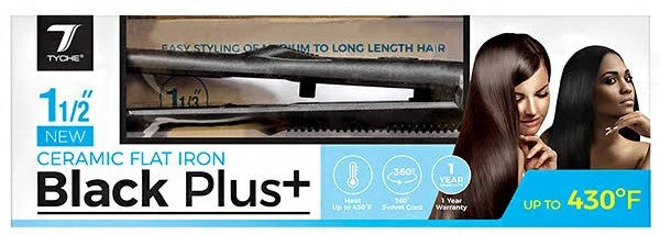 Tyche Flat Iron - Black Plus 1 1/2"