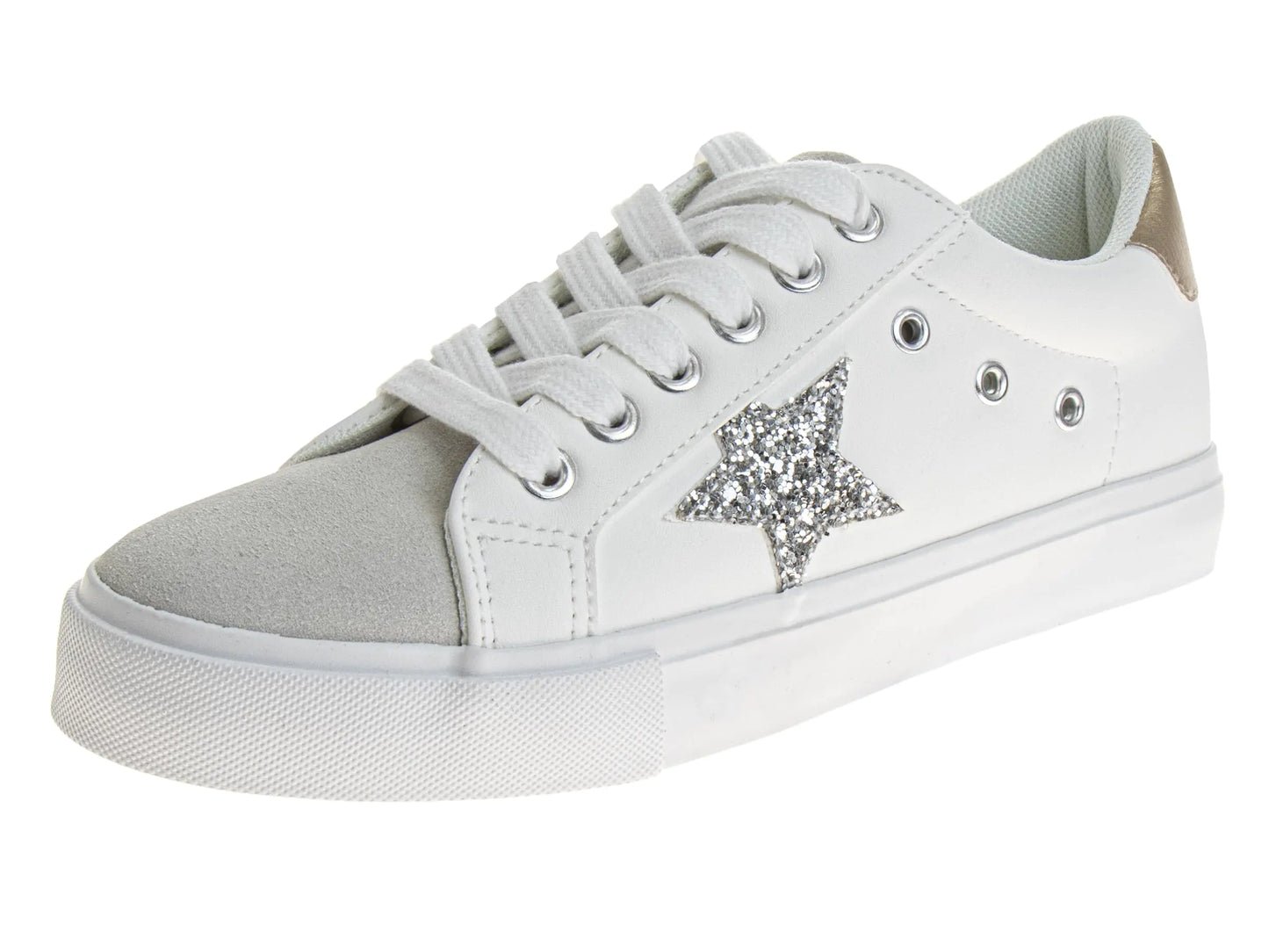 Style Loft Collection Josmo Women Shoes, White and Silver (Size 6 US)