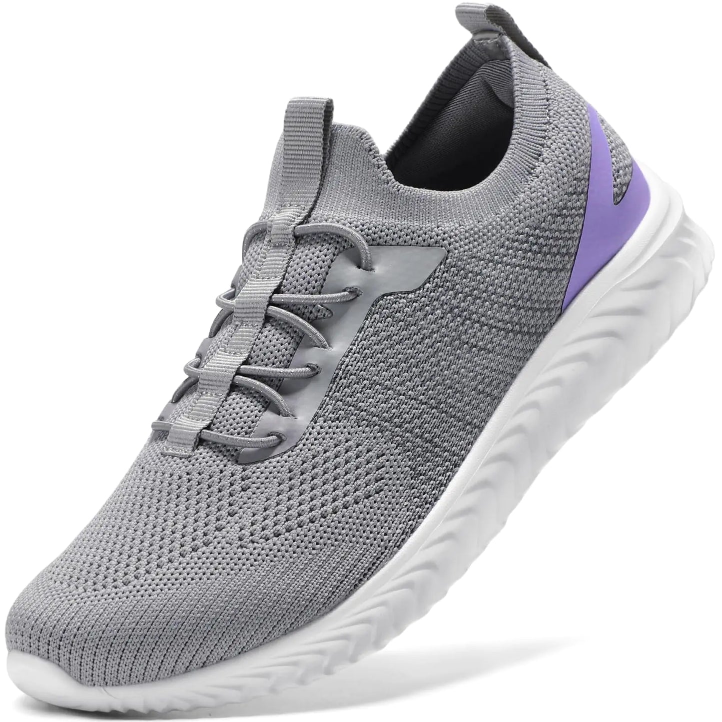 Style Loft Collection STQ Women Walking Shoes, Grey and Purple (Size 8 US)