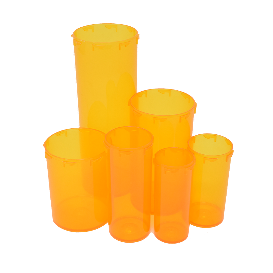 Precise Pak Screw-Loc Amber Plastic Vial 13 Dram 300 C
