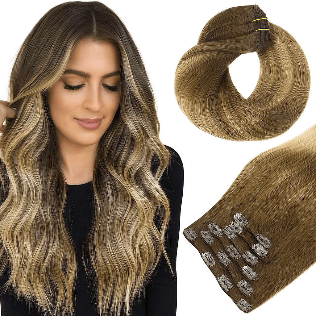 VIP Clip in extensions 24''Human Hair
