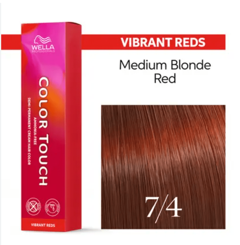 Wella Color Touch 7/4 Medium Blonde Red 2 oz