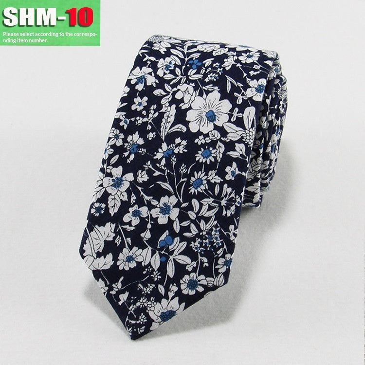 Narrow Casual Patterned Tie For Men